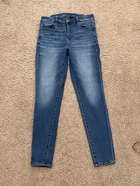 14 Long American Eagle Outfitters Dark Blue Skinny Jeans
